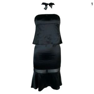 💥SOLD💥2004 Yves Saint Laurent Black Silk Dress